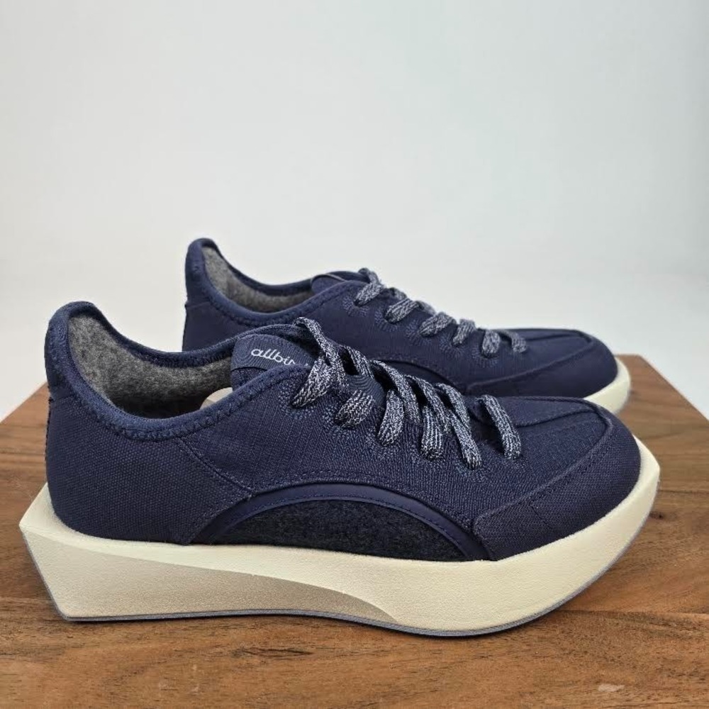 New Womens Allbirds Risers Hazy Indigo Canvas Athletic Shoes Sneakers Size 6 M